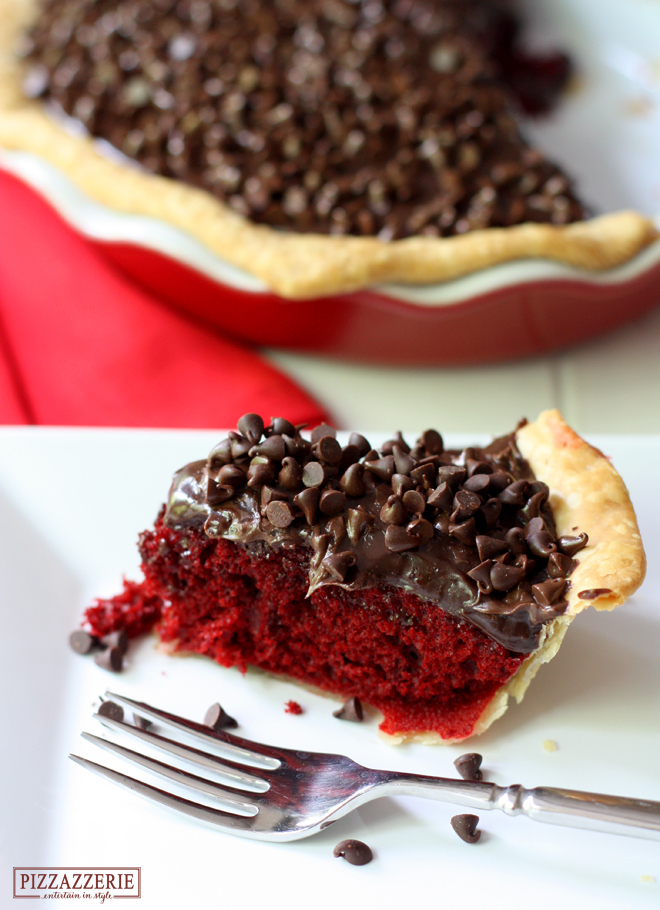 Red Velvet Fudge Pie