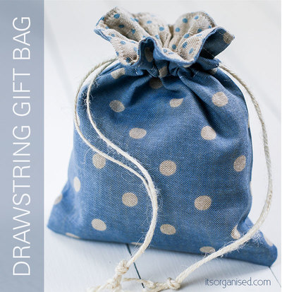 Drawstring Gift Bag Free Sewing Pattern