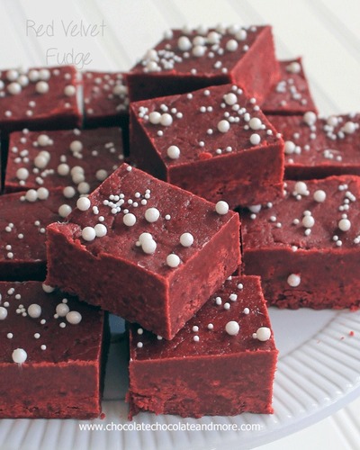 Red Velvet Cake Batter Fudge