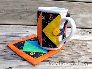 Art Deco Mug Rug Pattern and Sleeve