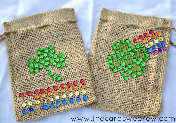 Sparkly St Patricks Day Treat Bags