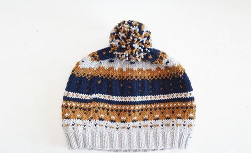 Pom Pom Easy Knit Beanie