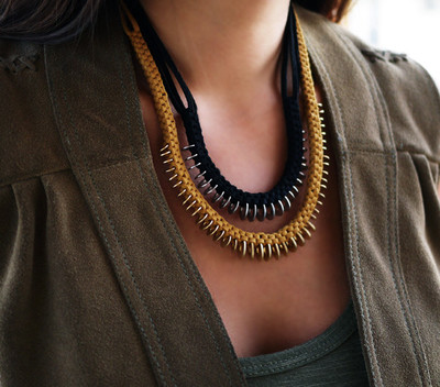 Leather Box Braid Necklace DIY