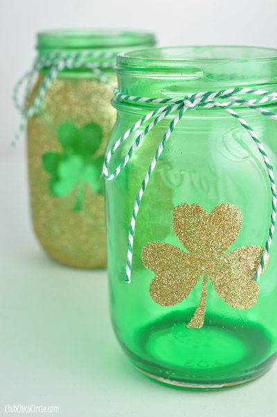 Lucky Mason Jar Luminaries