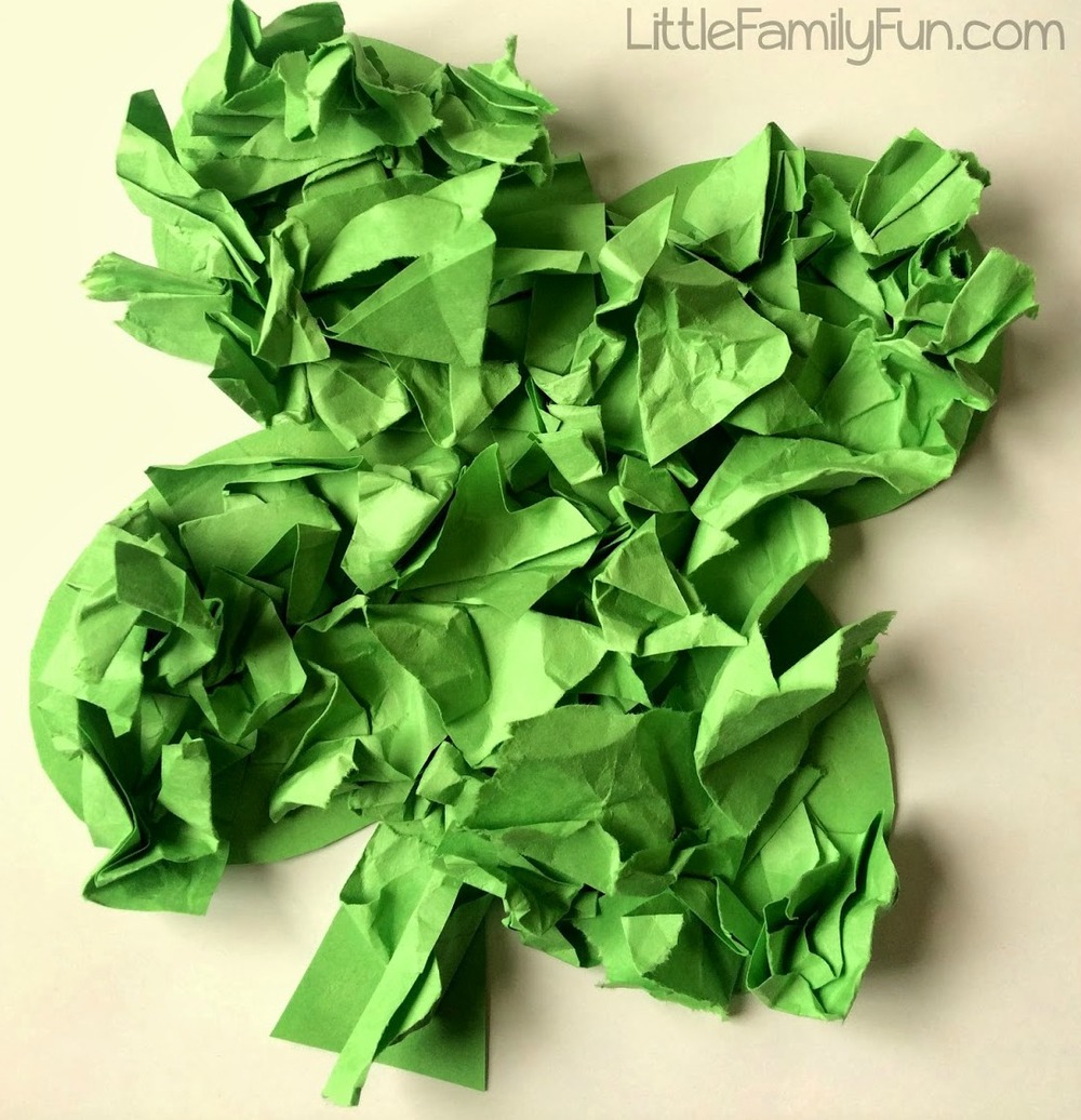 Make a Tissue Paper Shamrock Craft, Crafts…