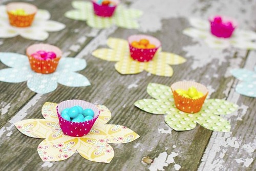 Cupcake Liner Flower Crafts