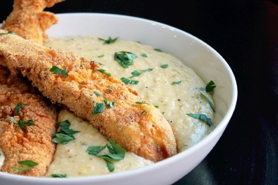 Southern Fried Fish and Grits