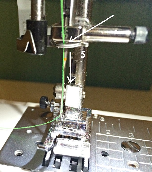 Close Up of the Needle and Plate of Machine