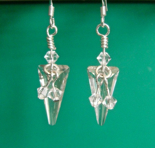 Crystal Spike Pendant Earrings