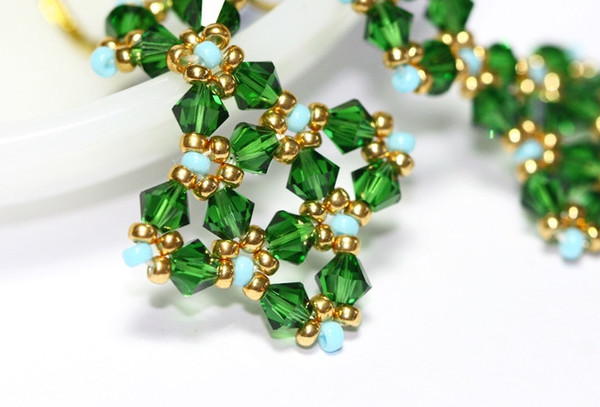 Enviable Green Crystal Earrings