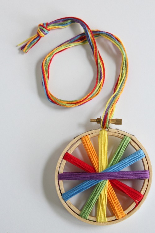 Rainbow Embroidery Hoop Art