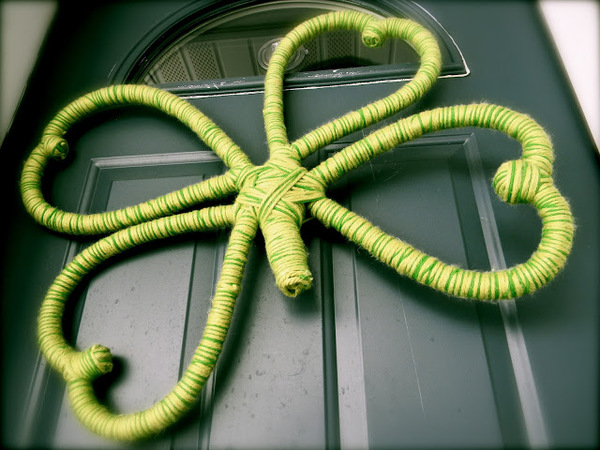 Pool Noodle Shamrock Wreath