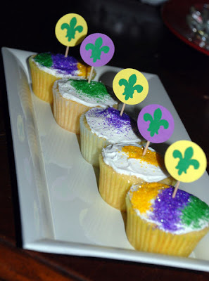 Easy Mardi Gras Cupcakes