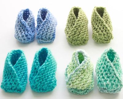 Easiest Baby Booties Pattern