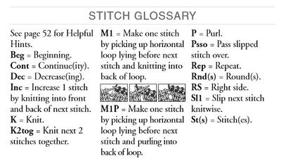 Bernat Stitch Glossary