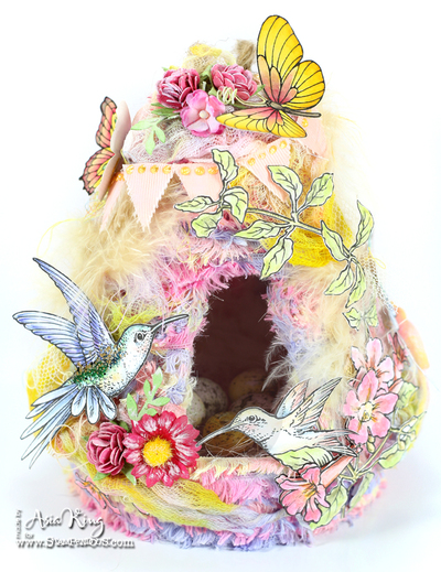 Fluffy Pastel Birdhouse Easter Craft Project