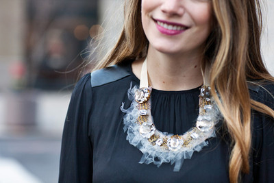 Tulle Tendril Bib Necklace