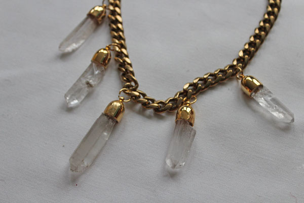 Rough-Cut Crystal Necklace