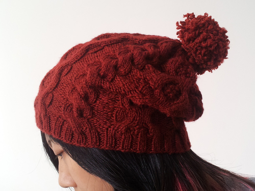 Cabled Slouch Beanie