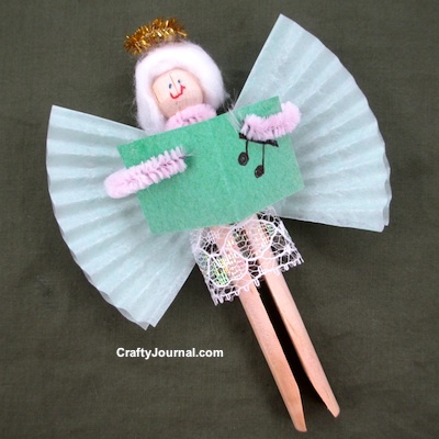 Clothespin Angel Christmas Craft