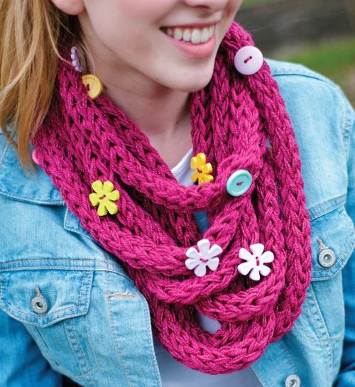 Button Love Scarf