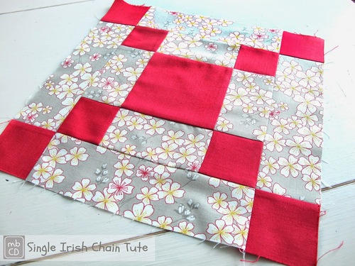 Bold and Beautiful Irish Chain Quilt Block