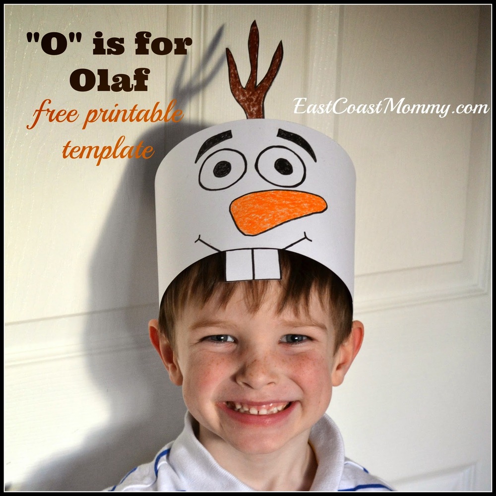 free printable olaf hats allfreekidscraftscom