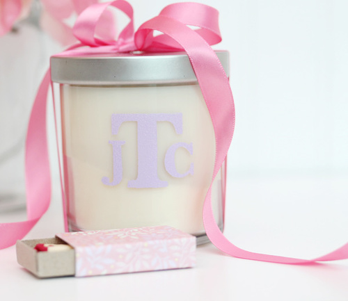 Stunning Monogrammed Candles