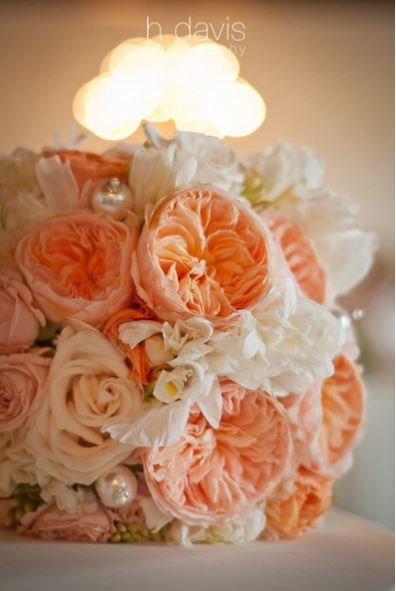 Pink and Cream Vintage Wedding Bouquet