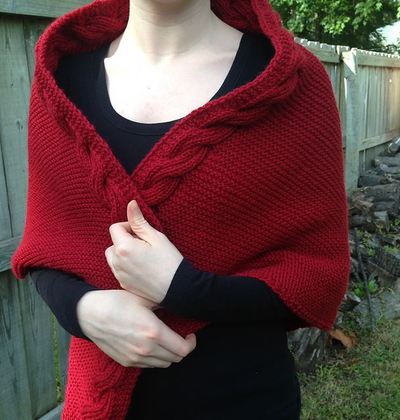 Little Red Riding Hood Easy Knit Shawl
