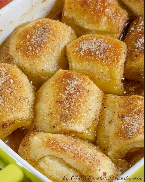 Crescent Roll Peach Dumplings