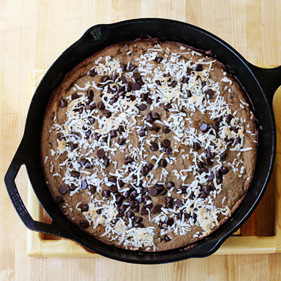 Healthy Chocolate Chip Pan Cookie