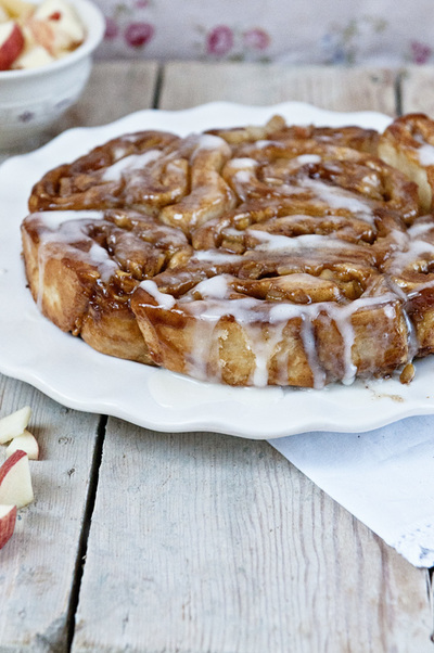 Apple Cider Glazed Apple Pie Rolls