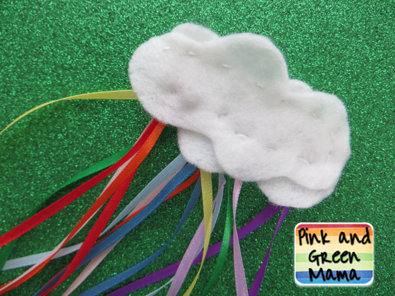 Rainbow Cloud Barrette | AllFreeKidsCrafts.com