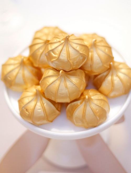 Gold Shimmer Meringues