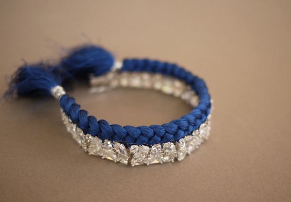 Beautiful Braided Rhinestone Bracelet