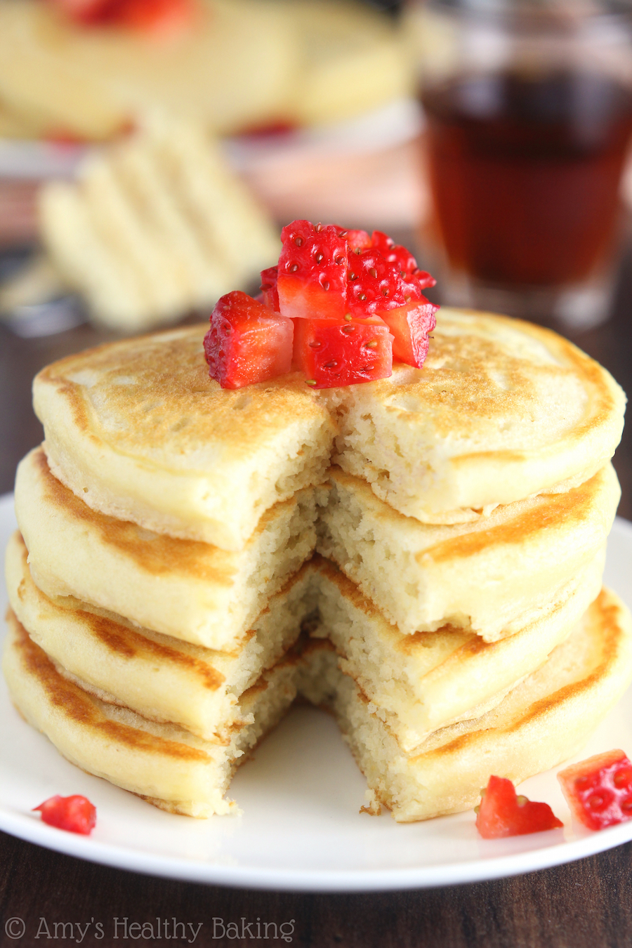 The Ultimate Healthy Buttermilk Pancakes | FaveHealthyRecipes.com