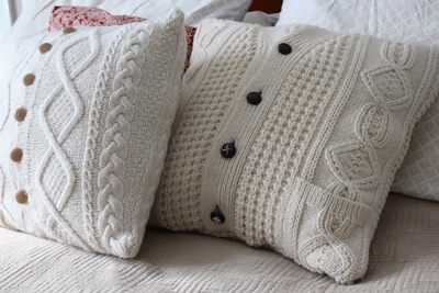 Upcycled Sweater Pillowcase