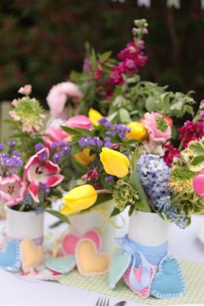 Color Burst Floral Centerpieces