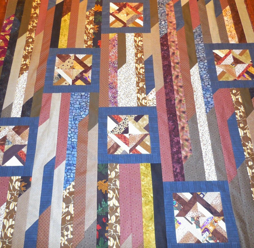 Odd Block Strip Quilt