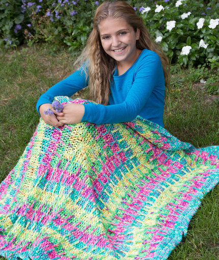 Smoothie Squares Crochet Blanket