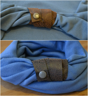 Leather Wrapped Infinity Scarf Tutorial