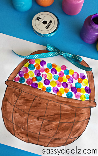 Fingerprint Easter Basket Art