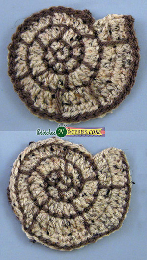 Spiral Seashell Crochet Motif