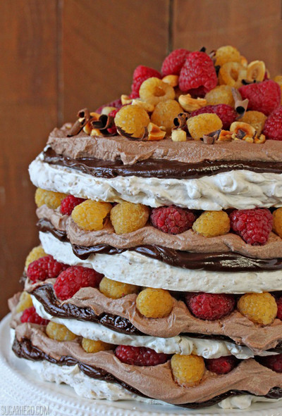 Hazelnut Meringue Wedding Cake