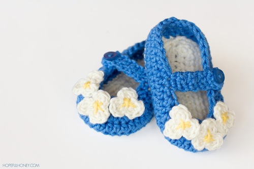 Mary Jane Baby Bootie Crochet Pattern 