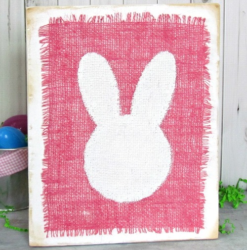 Burlap Bunny Easter Decoration