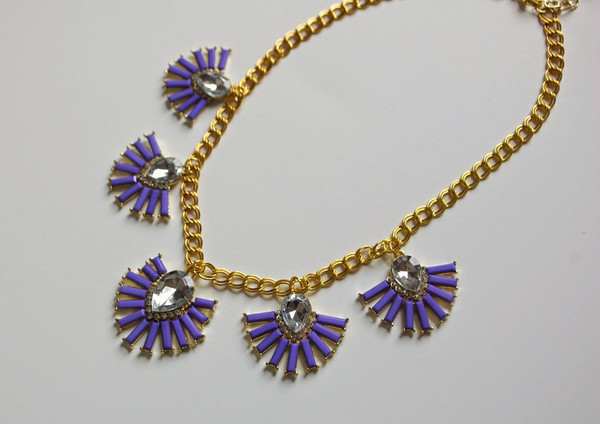 Neon Pop Purple Statement Necklace