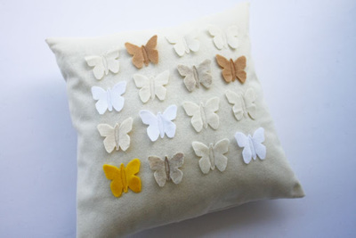 Fluttering Butterfly Pillow