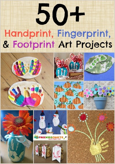 57 Handprint Art, Fingerprint Art, and Footprint Art Projects